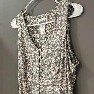 Vintage Jodi Michaels Multicolored Sleeveless Buttoned Tank Top dress